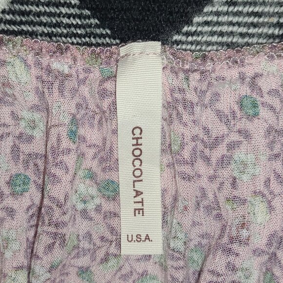 S | Chocolate U.S.A. | Sashed Cottagecore Ruched Crop Top - Picture 4 of 5